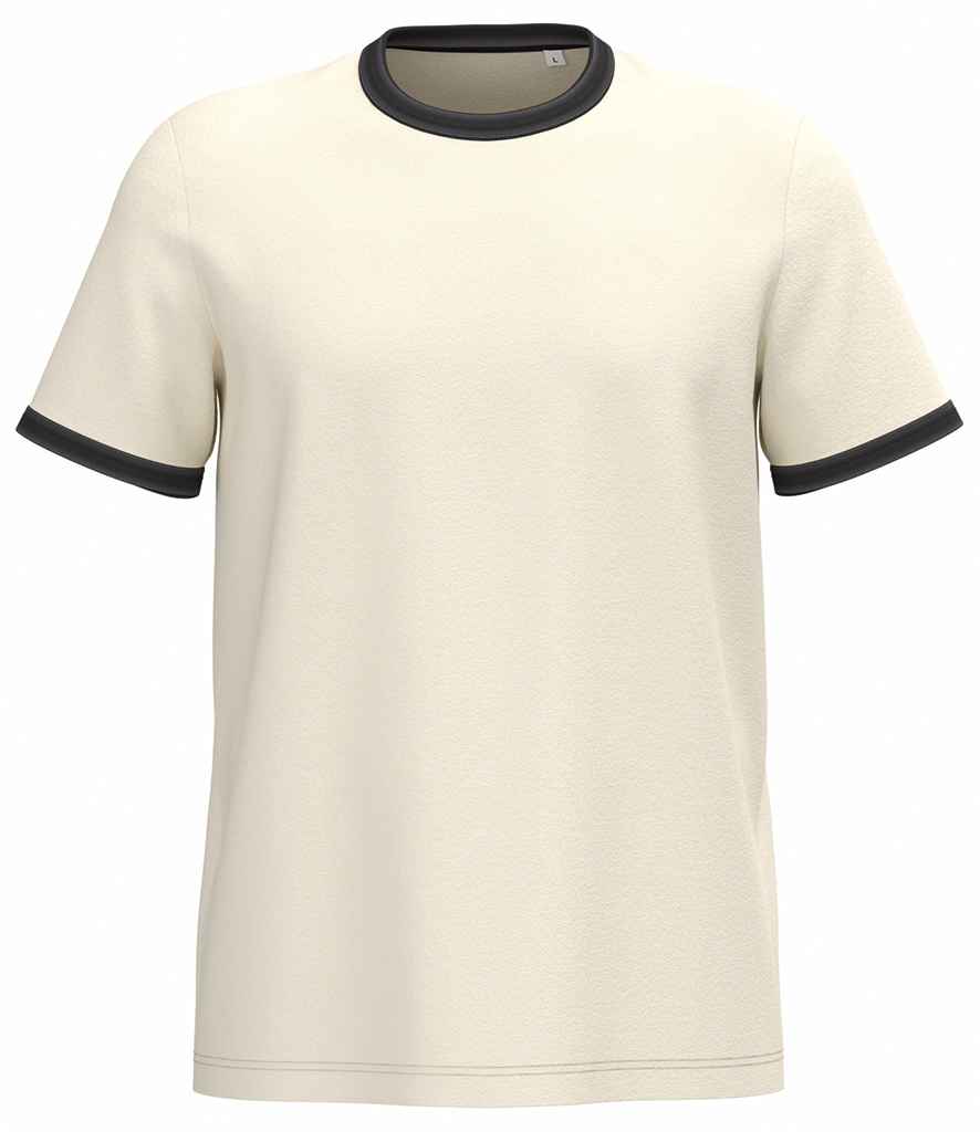 Native Spirit Ringer T-Shirt | Ivory/Washed Black