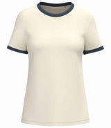 Native Spirit Ladies Ringer T-Shirt | Ivory/Washed Navy thumbnail 1