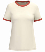 Native Spirit Ladies Ringer T-Shirt | Ivory/Washed Paprika thumbnail 1