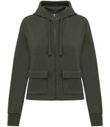 Native Spirit Ladies Full Zip Hooded Sweatshirt | Organic Khaki thumbnail 1