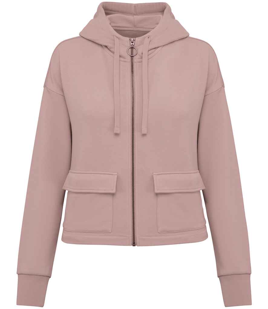 Native Spirit Ladies Full Zip Hooded Sweatshirt | Petal Rose