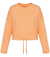 Native Spirit Ladies Oversized Cropped Sweatshirt | Apricot thumbnail 1