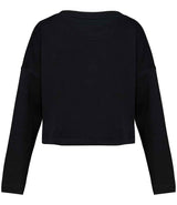 Native Spirit Ladies Oversized Cropped Sweatshirt | Black thumbnail 2
