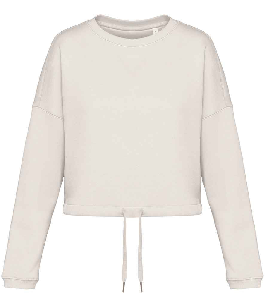 Native Spirit Ladies Oversized Cropped Sweatshirt | Ivory