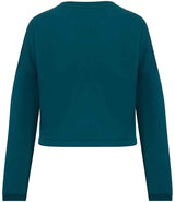 Native Spirit Ladies Oversized Cropped Sweatshirt | Peacock Green thumbnail 2
