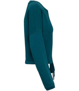 Native Spirit Ladies Oversized Cropped Sweatshirt | Peacock Green thumbnail 3