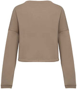 Native Spirit Ladies Oversized Cropped Sweatshirt | Wet Sand thumbnail 2