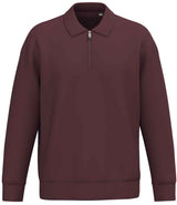 Native Spirit Unisex 1/4 Zip Sweatshirt with Polo Collar | Dark Cherry thumbnail 1