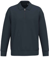 Native Spirit Unisex 1/4 Zip Sweatshirt with Polo Collar | Navy thumbnail 1