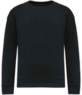 Native Spirit Kids Oversized Round Neck Sweatshirt | Black thumbnail 1