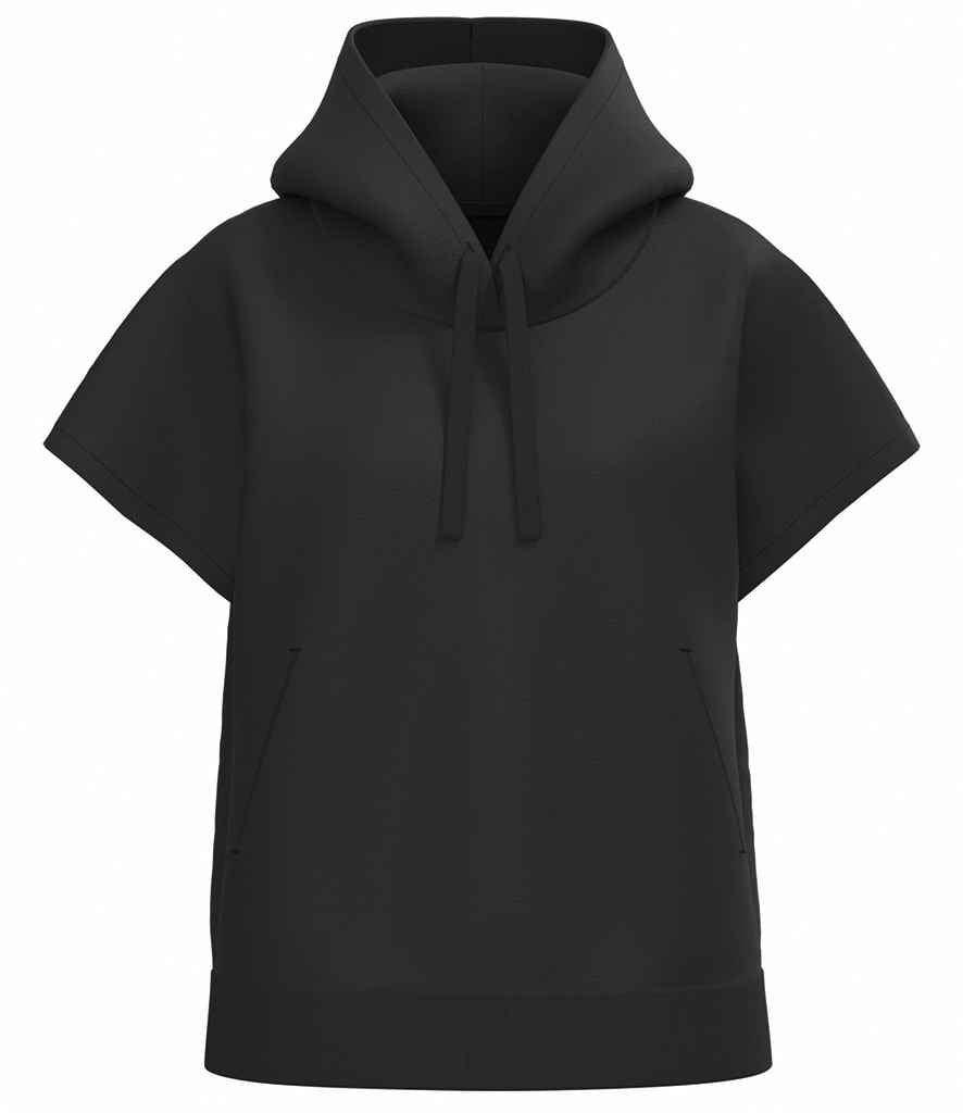 Native Spirit Ladies French Terry Sleeveless Hooded Sweatshirt | Black