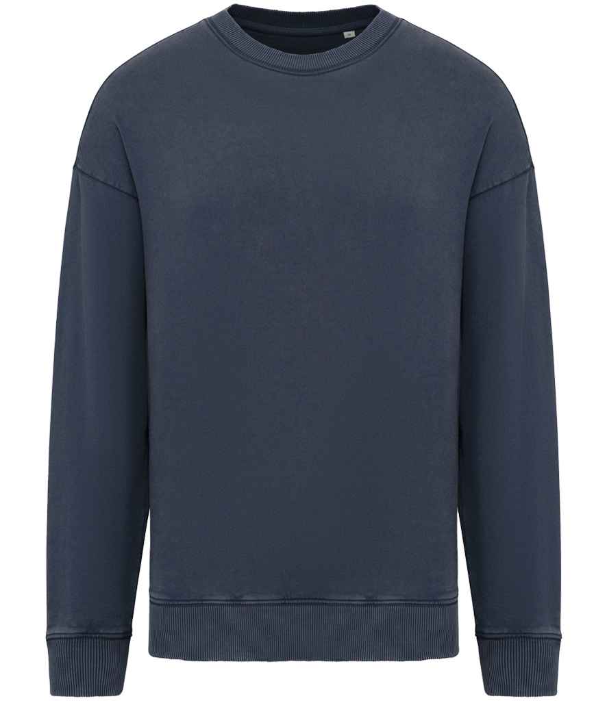 Native Spirit Unisex Washed Effect Oversize Sweatshirt | Washed Navy