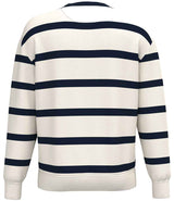 Native Spirit Unisex Striped Crew Neck Sweatshirt | Ivory/Navy Stripes thumbnail 2