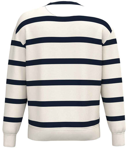 NS450 Ivory/Navy Stripes Back