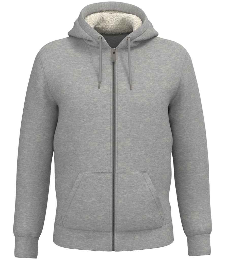 Native Spirit Unisex Sherpa lined Full Zip Sweatshirt | Moon Grey Heather