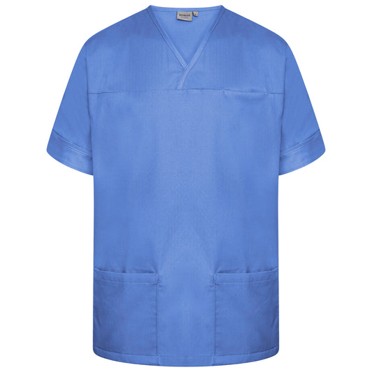 Plain Smart Scrub Top - Metro Blue - S