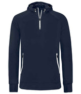 Proact Zip Neck Hooded Sweatshirt | Navy thumbnail 1