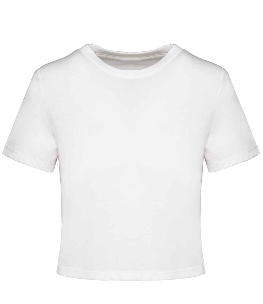 Proact Ladies Triblend Crop Top | White