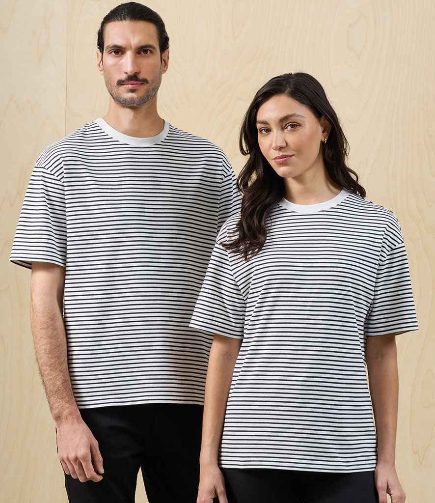 Premier Unisex Utility 2.0 Oversized T-Shirt | Black/White Stripe