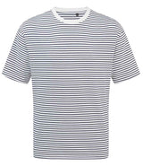 Premier Unisex Utility 2.0 Oversized T-Shirt | Navy/White Stripe thumbnail 1
