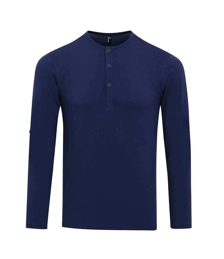 Premier Long John Roll Sleeve T-Shirt | Indigo Denim
