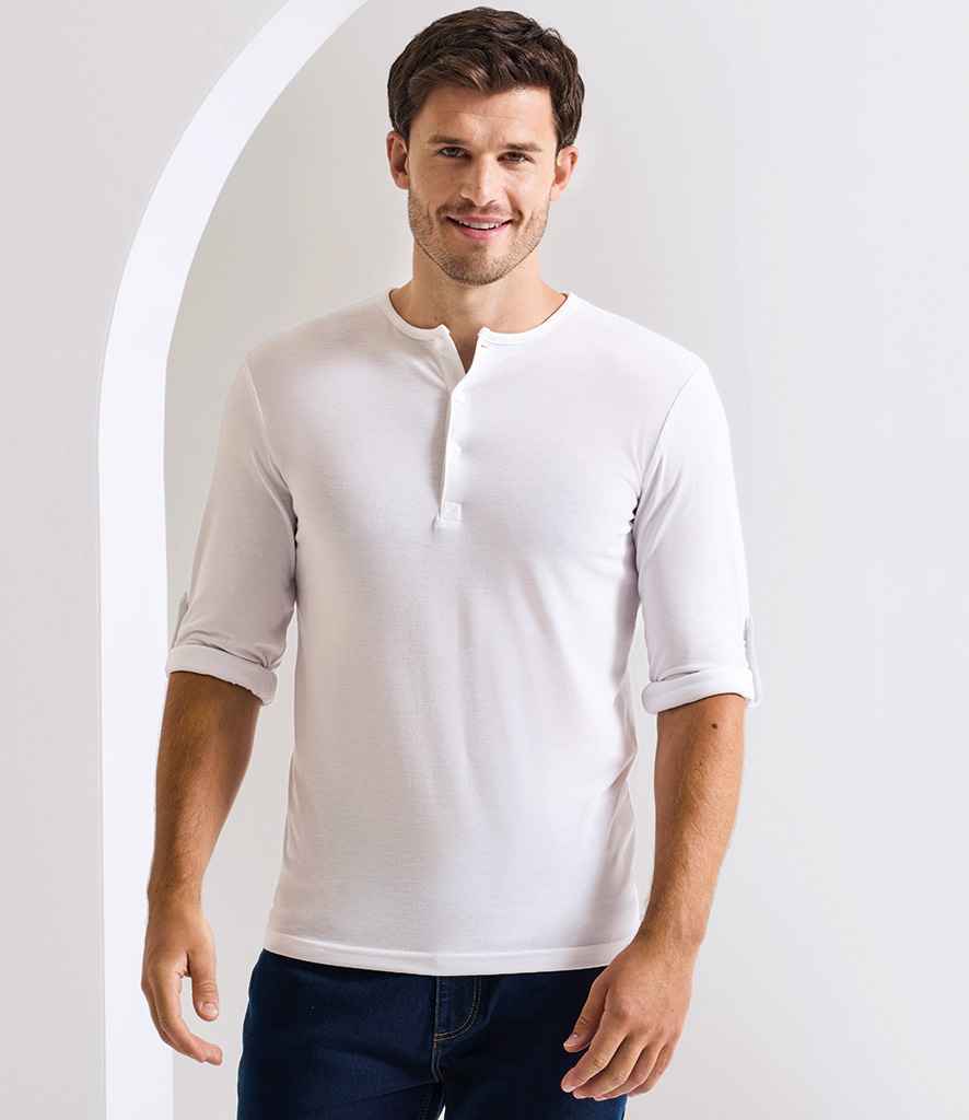 Premier Long John Roll Sleeve T-Shirt | White