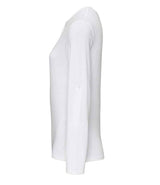 Premier Ladies Long John Roll Sleeve T-Shirt | White thumbnail 4