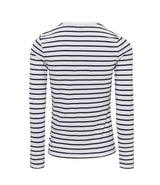 Premier Ladies Long John Roll Sleeve T-Shirt | White/Navy thumbnail 3