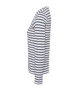 Premier Ladies Long John Roll Sleeve T-Shirt | White/Navy thumbnail 4