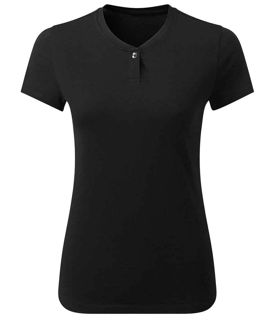 Premier Ladies Cotton Rich Comis T-Shirt | Black