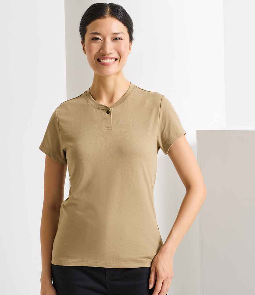Premier Ladies Cotton Rich Comis T-Shirt | Khaki
