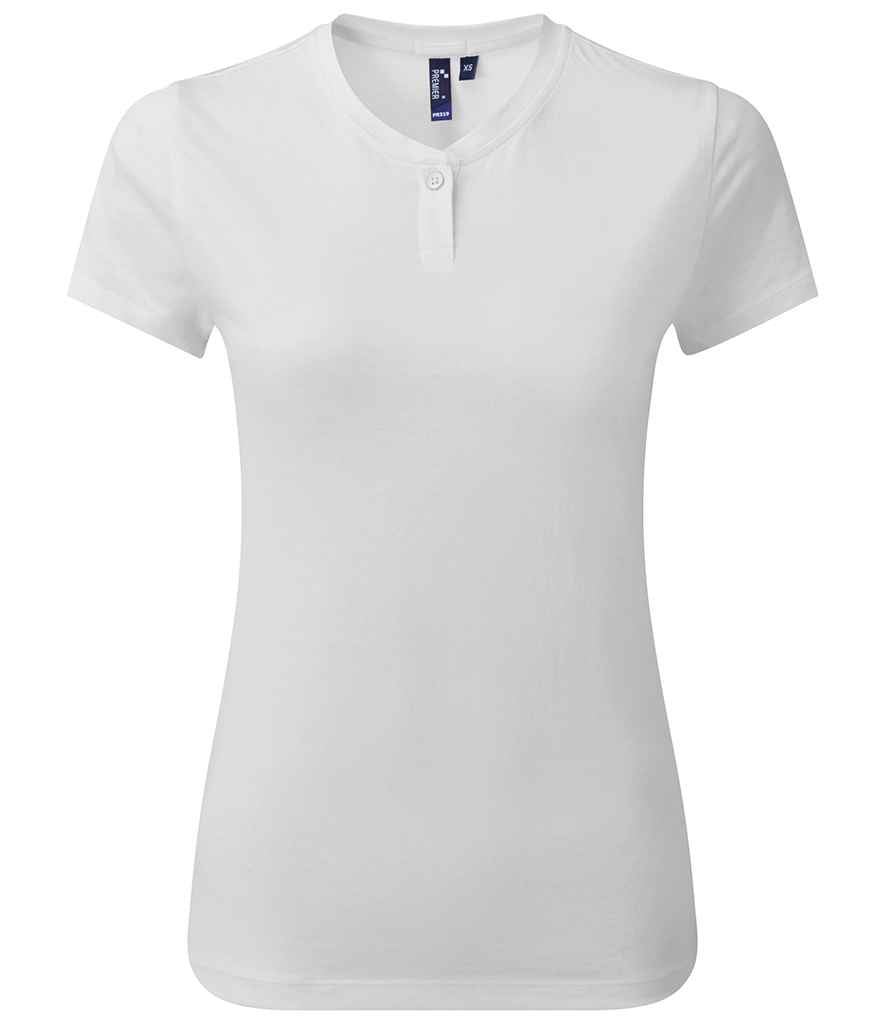 Premier Ladies Cotton Rich Comis T-Shirt | White