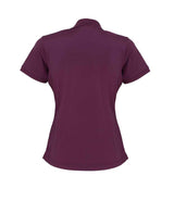 Premier Ladies Coolchecker® Piqué Polo Shirt | Aubergine thumbnail 2