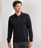 Premier Long Sleeve Coolchecker® Piqué Polo Shirt | Black thumbnail 1