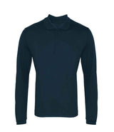 Premier Long Sleeve Coolchecker® Piqué Polo Shirt | Navy thumbnail 1