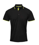 Premier Contrast Coolchecker® Piqué Polo Shirt | Black/Lime Green thumbnail 2