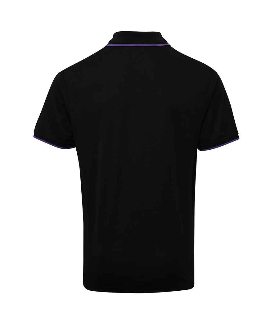 Premier Contrast Coolchecker® Piqué Polo Shirt | Black/Purple