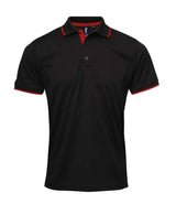 Premier Contrast Coolchecker® Piqué Polo Shirt | Black/Red thumbnail 5