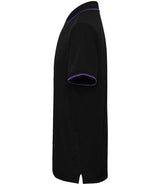 Premier Contrast Coolchecker® Piqué Polo Shirt | Black/Purple thumbnail 3