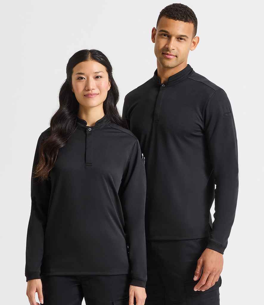 Premier Essential Coolchecker® Long Sleeve Chef's Shirt | Black