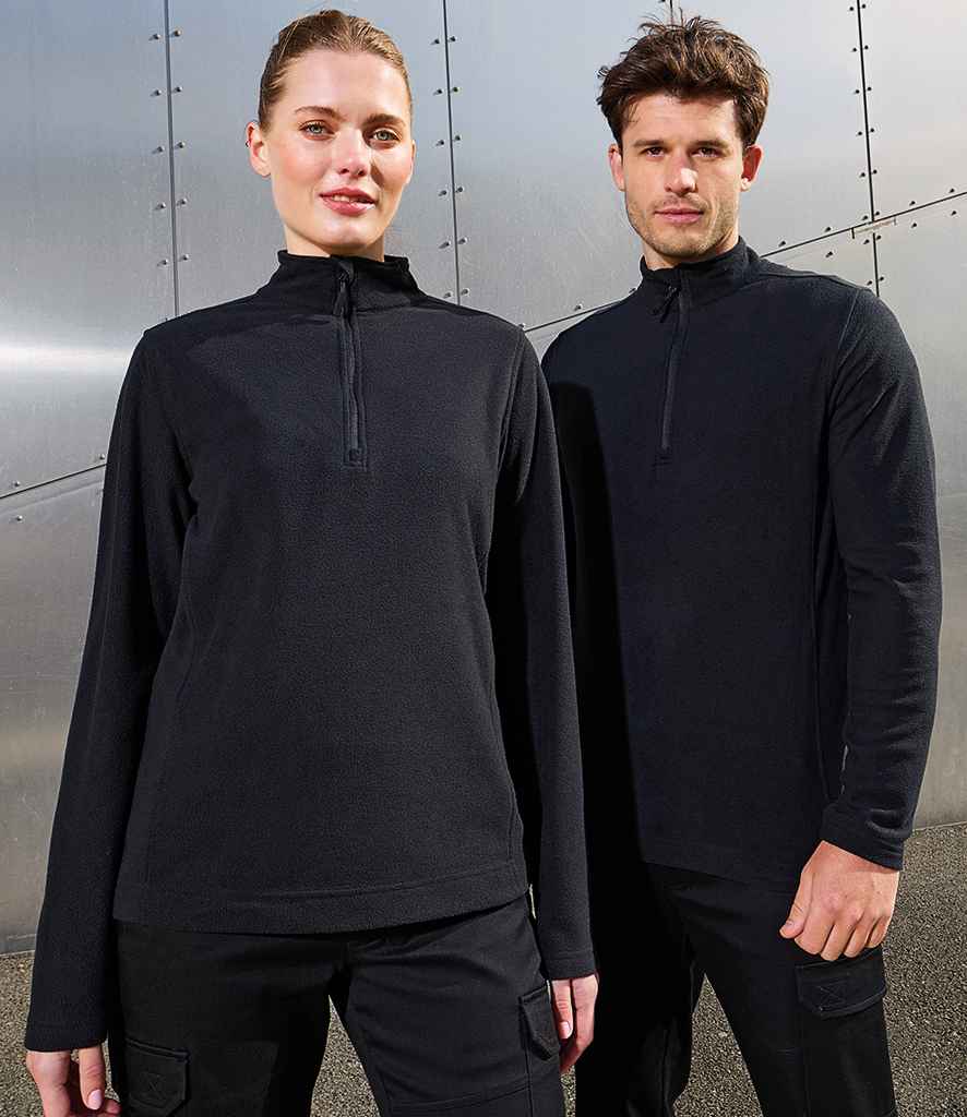 Premier Unisex Recyclight® 1/4 Zip Fleece | Black