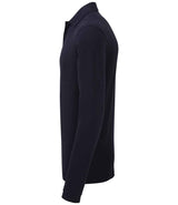 Premier Essential Unisex Long Sleeve Polo Shirt | Navy thumbnail 3