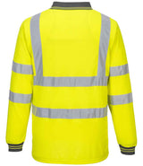 Portwest Hi-Vis Long Sleeve Polo Shirt | Yellow thumbnail 3