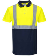 Portwest Hi-Vis Two Tone Polo Shirt | Yellow/Navy thumbnail 2