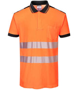 Portwest PW3 Hi-Vis Polo Shirt | Orange/Black thumbnail 1