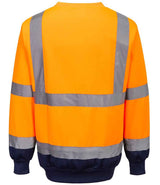 Portwest Hi-Vis Two Tone Sweatshirt | Orange/Navy thumbnail 3