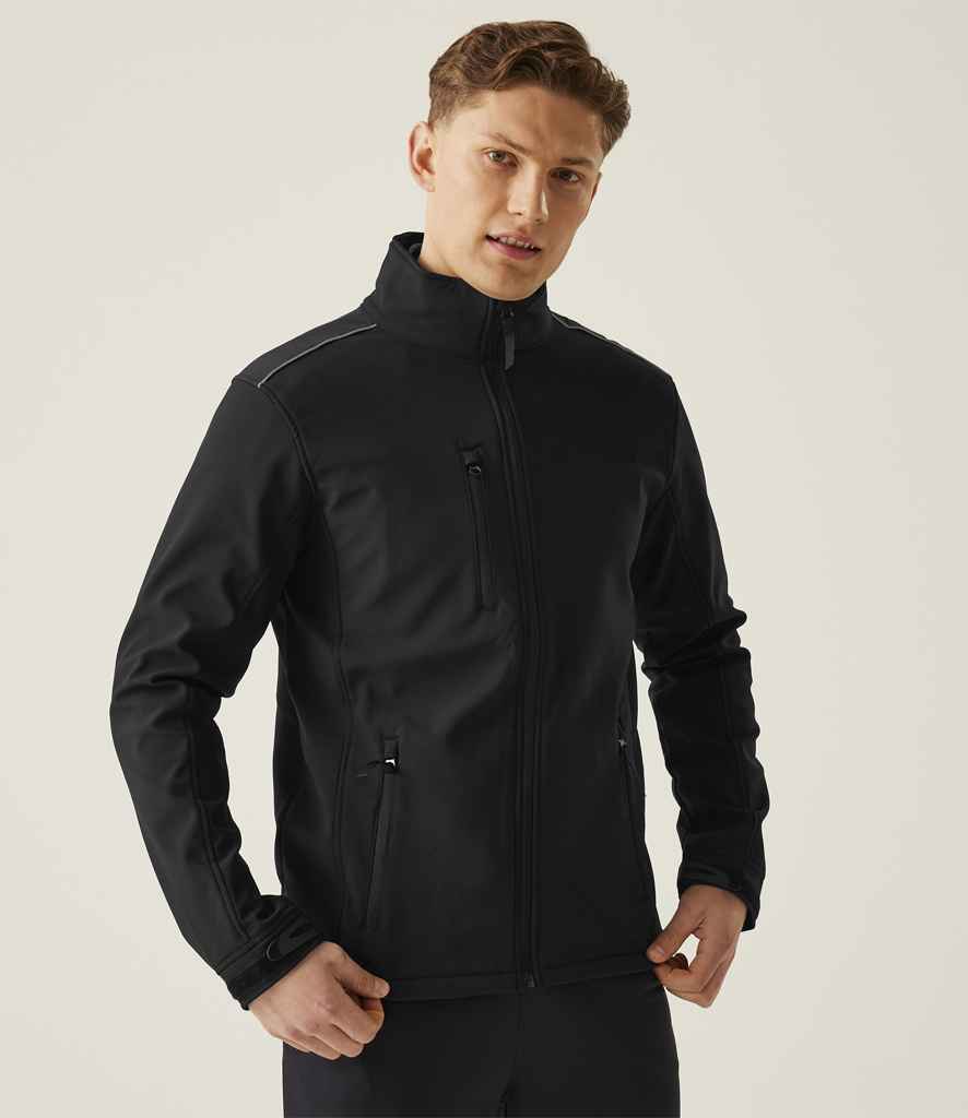 Regatta Sandstorm Soft Shell Workwear Jacket | Black/Black