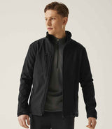 Regatta Sandstorm Soft Shell Workwear Jacket | Black/Black thumbnail 3