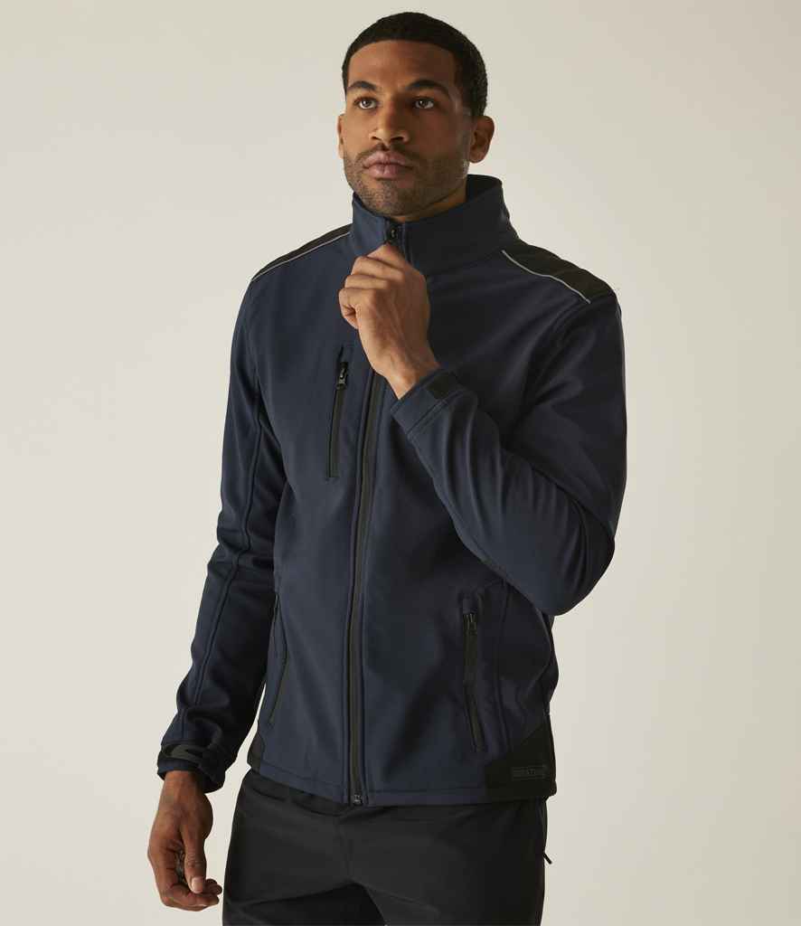 Regatta Sandstorm Soft Shell Workwear Jacket | Navy/Black