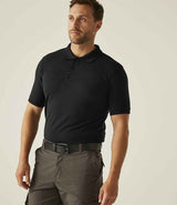 Regatta Classic Piqué Polo Shirt | Black thumbnail 2